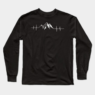 Mountain Love Heartbeat Pulse Long Sleeve T-Shirt